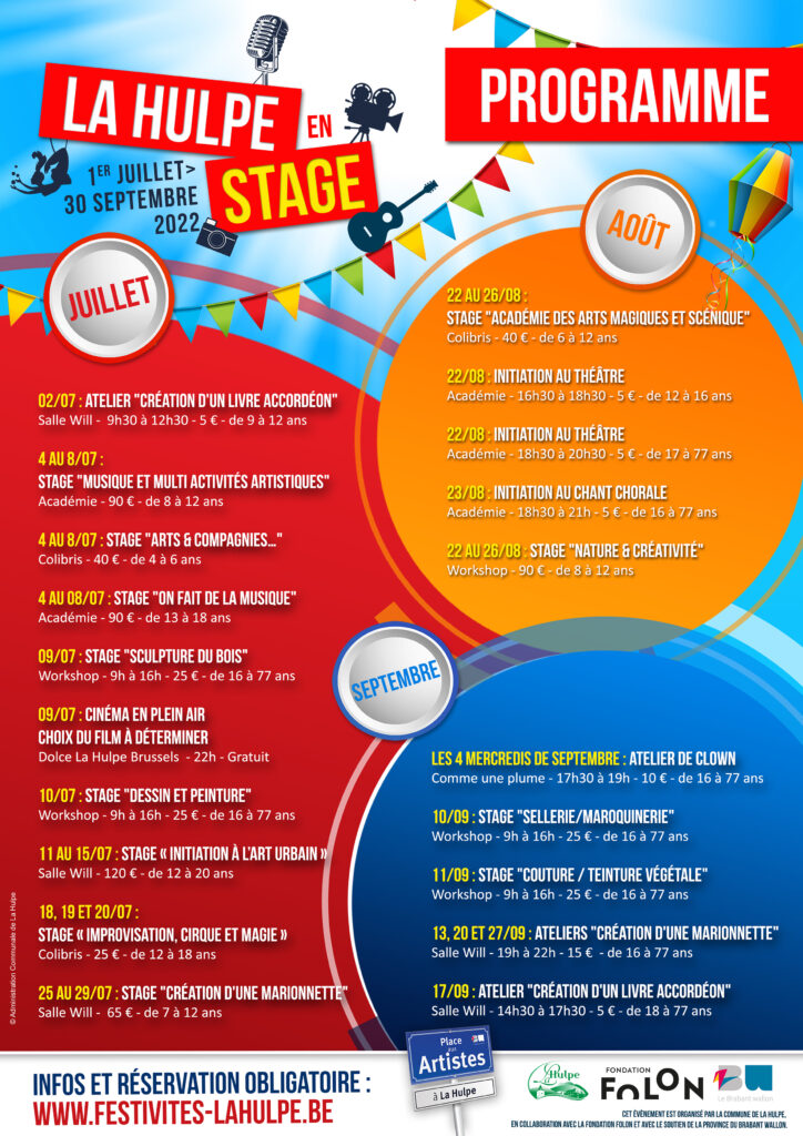 Des stages d'été avec Magic Arts mais également durant les autres périodes de l'année. Cirque et magie au programme.